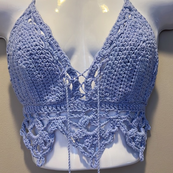 Crochet Halter Top - Periwinkle - Picture 2 of 3